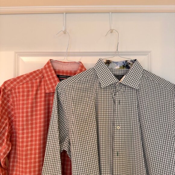 Lot of 2 Hammer Made “Born and Raised in Italy” Tailored Fit Shirts (size 15.5) - Picture 1 of 13